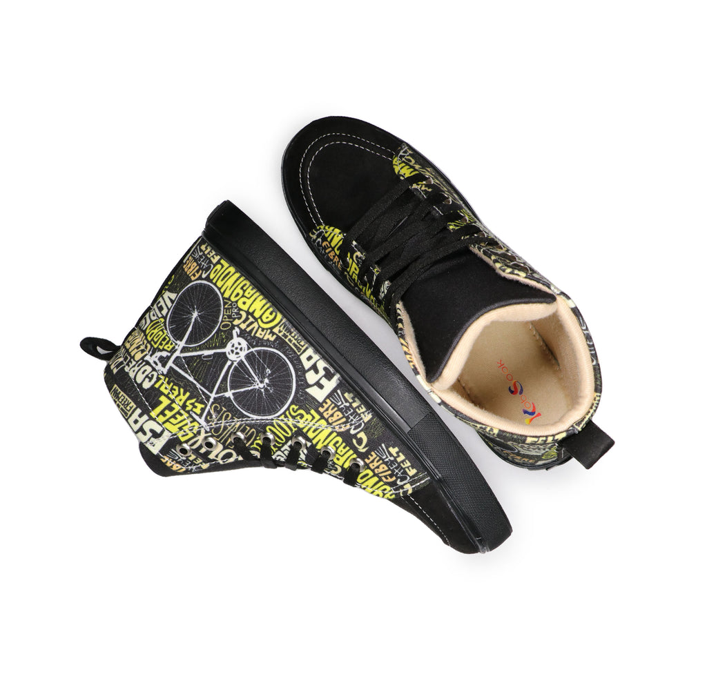 Cycle Kick - Men's High-Top Suede Canvas Sneaker