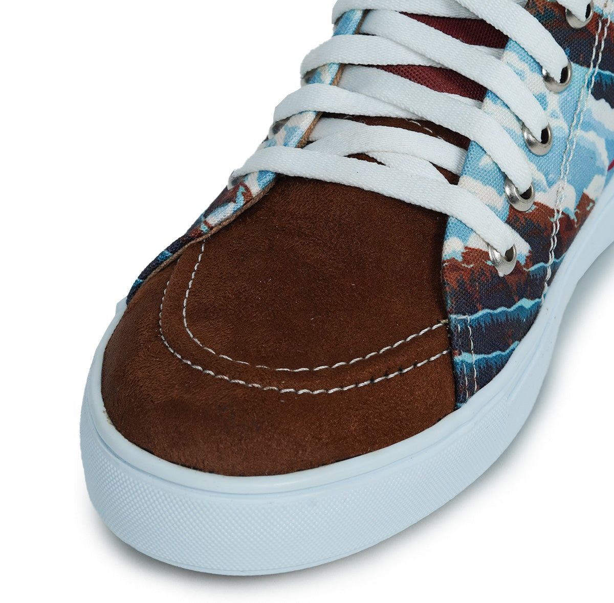 Alpine Skiing - Men's High-Top Suede Canvas Sneaker