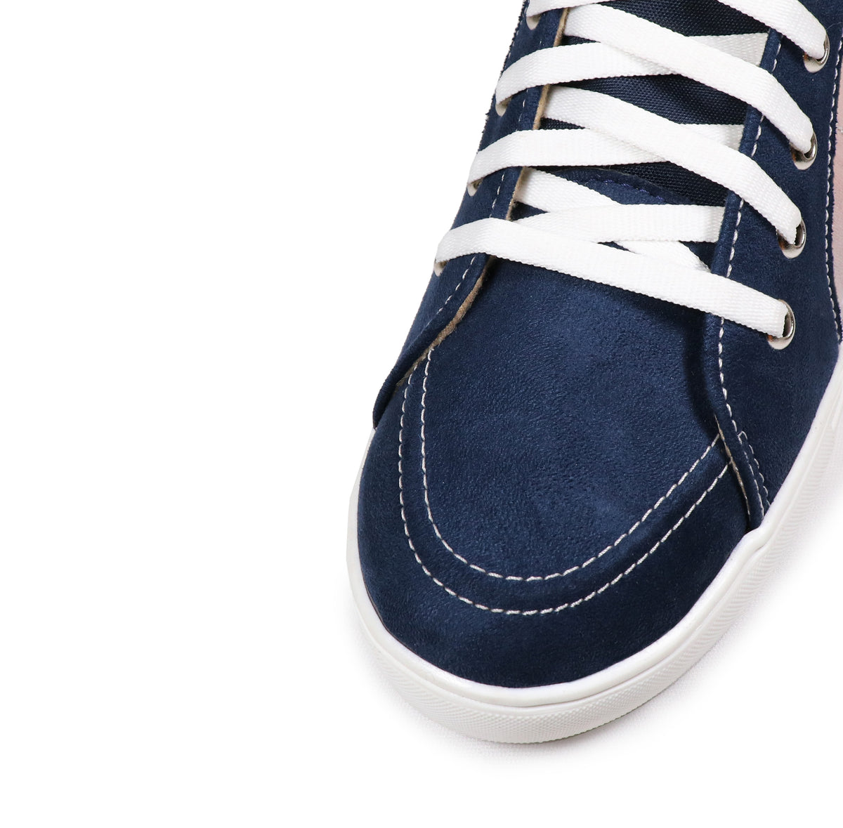 Bike Adventure - Men's High-Top Suede Canvas Sneaker