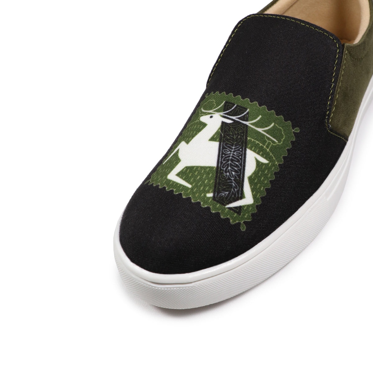 Deer Art - Men's Loafer Canvas Sneaker