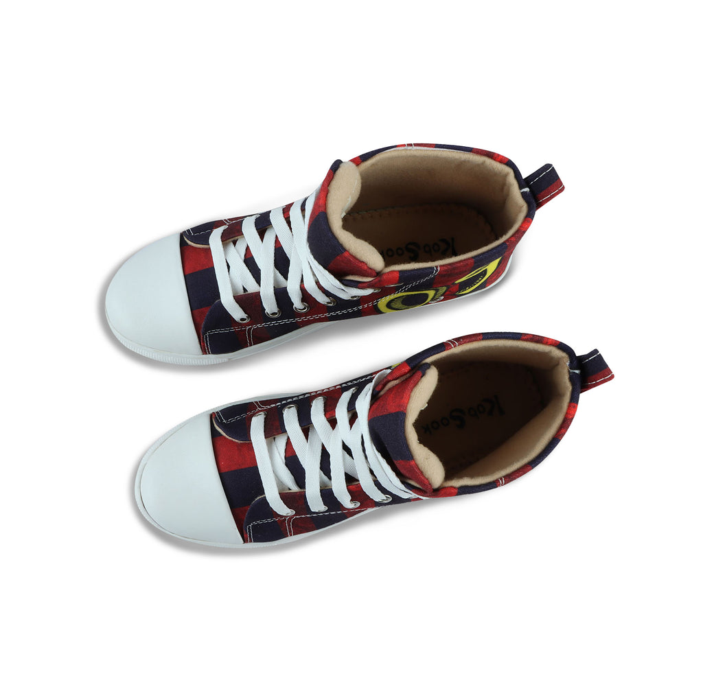 09 Stripes - Women's High-Top Canvas Sneaker