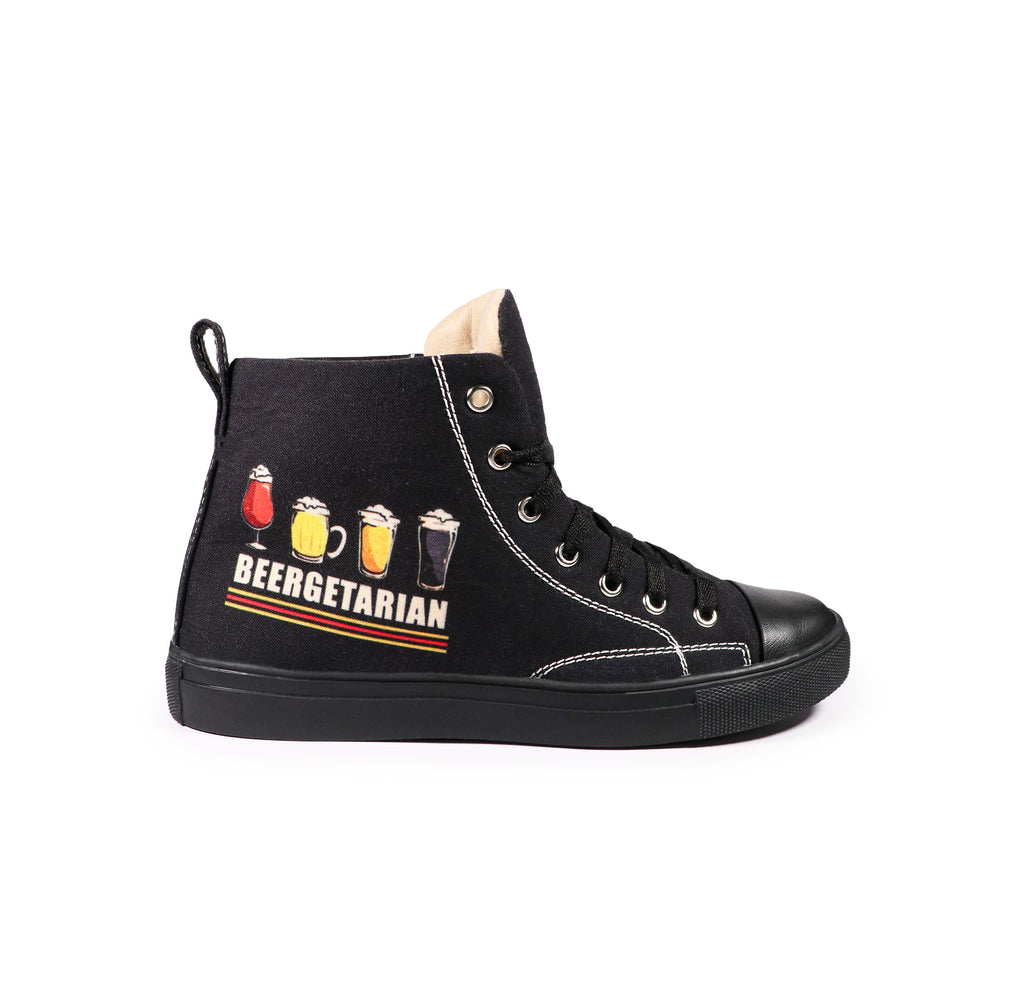 Beergetarian - Women's High-Top Canvas Sneaker