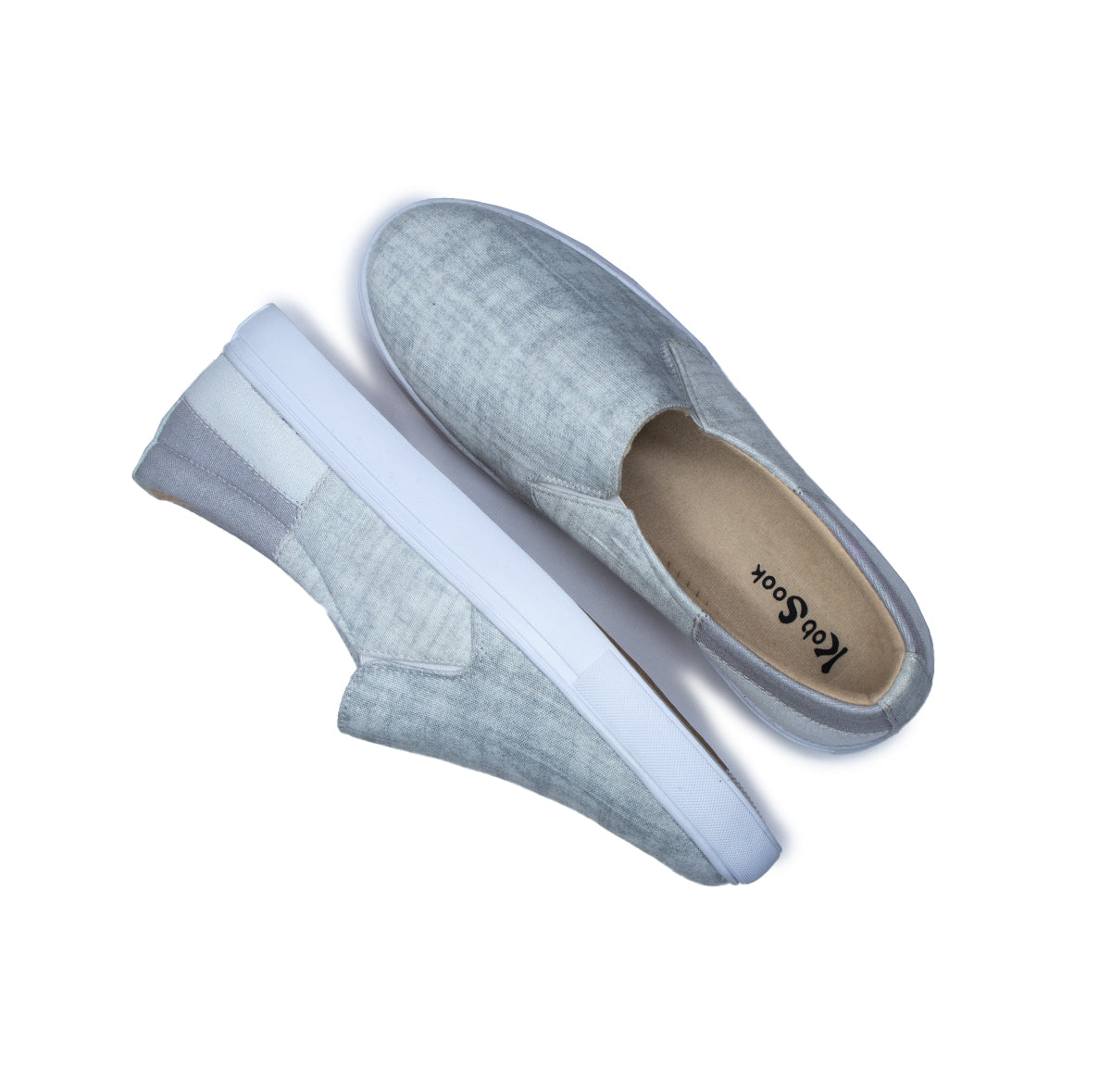 Shades of Grey Stitch - Men's Loafer Canvas Sneaker