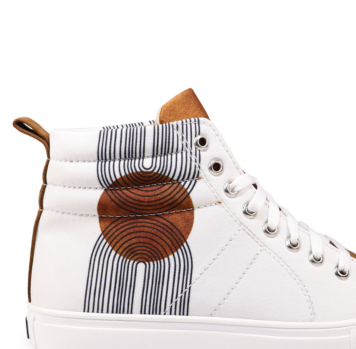 Comet Tan - Men's High-Top Suede Canvas Sneaker