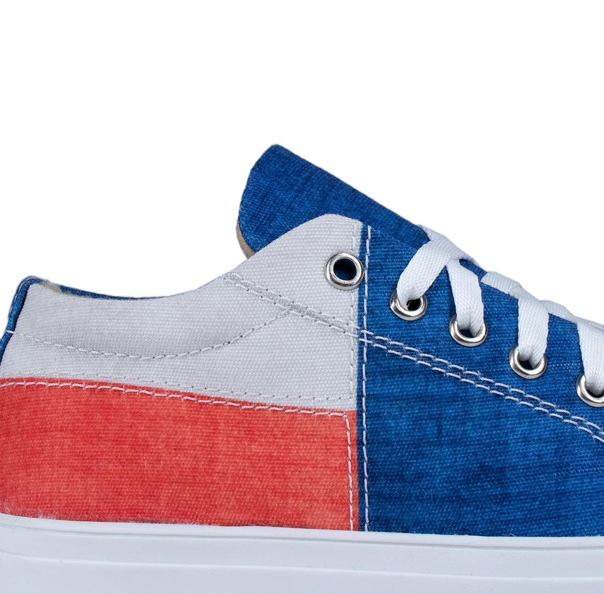 Blue Peach Stitch - Women's Low-Top Canvas Sneaker