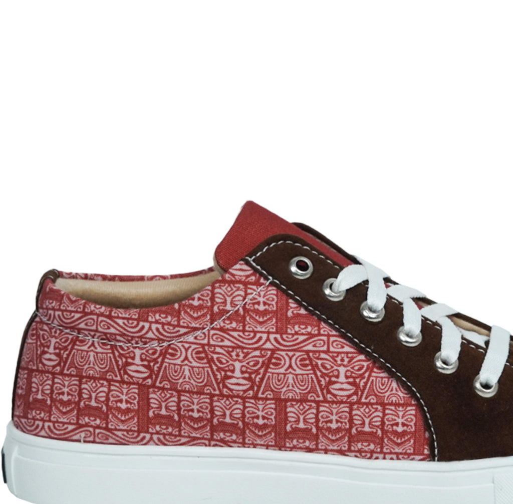 Brown Mask - Men's Low-Top Suede Canvas Sneaker