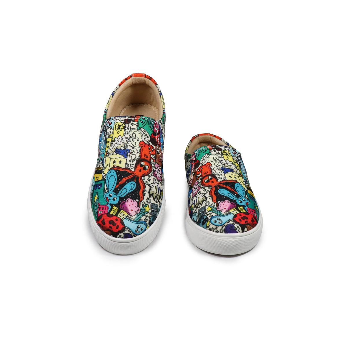 Cartoon Doodle - Men's Loafer Canvas Sneaker