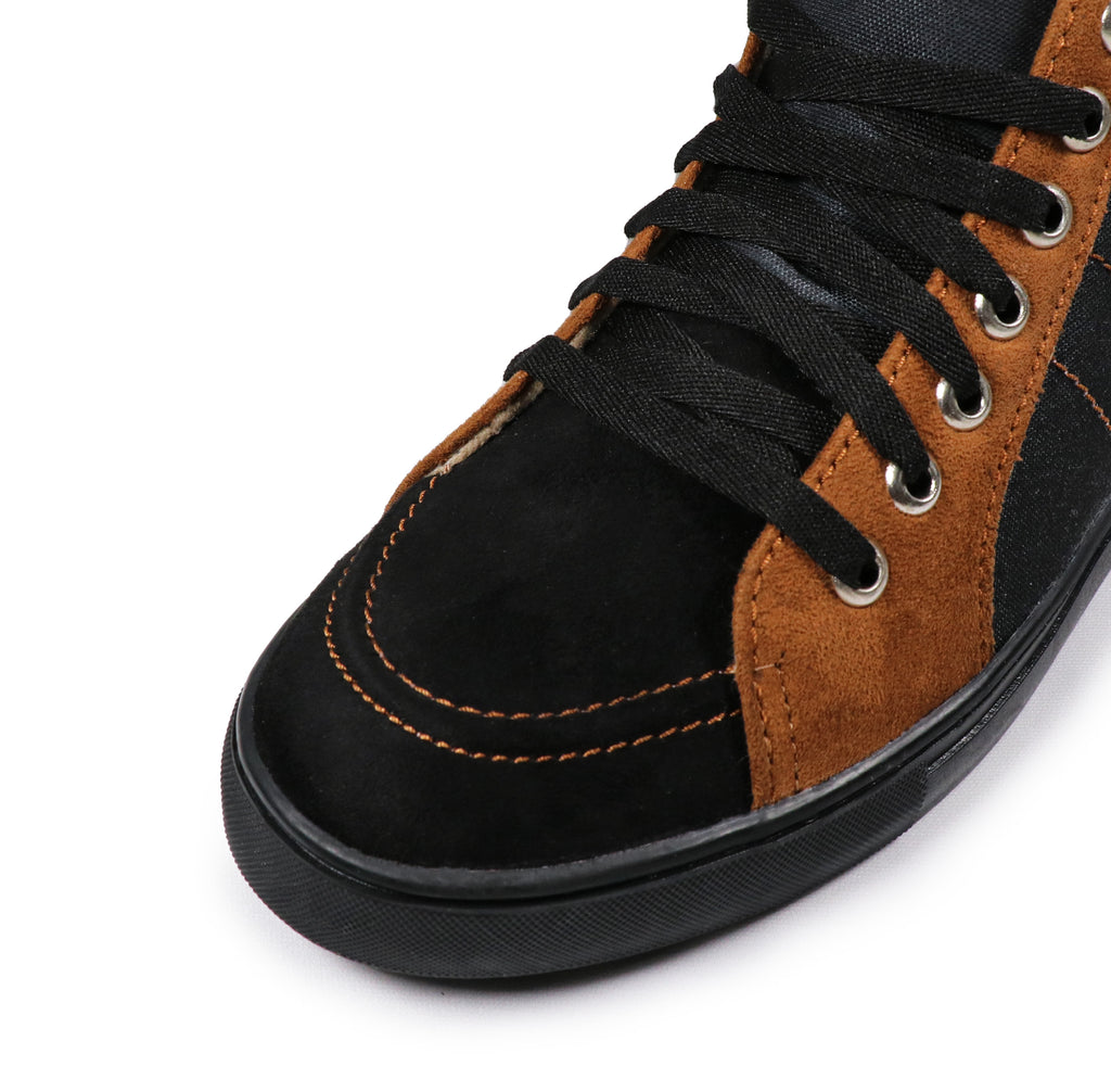 Bird Art - Men's High-Top Suede Canvas Sneaker