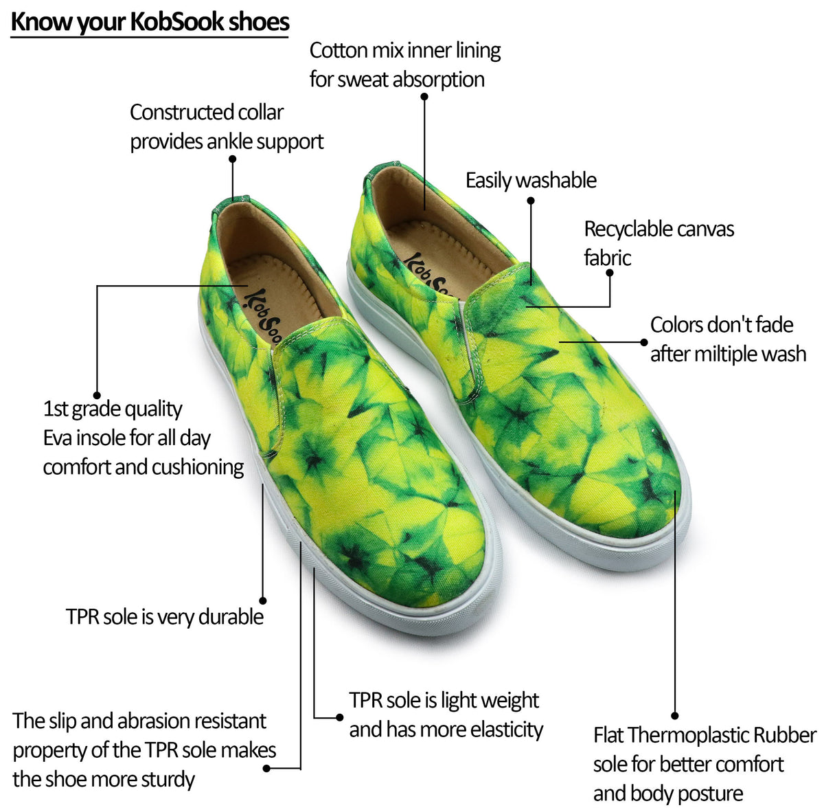 Green Pineapple - Men's Loafer Canvas Sneaker
