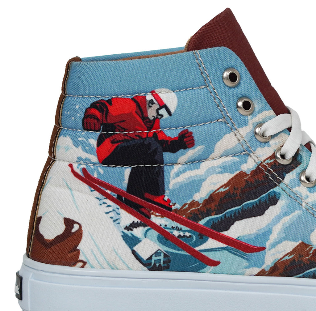 Alpine Skiing - Men's High-Top Suede Canvas Sneaker