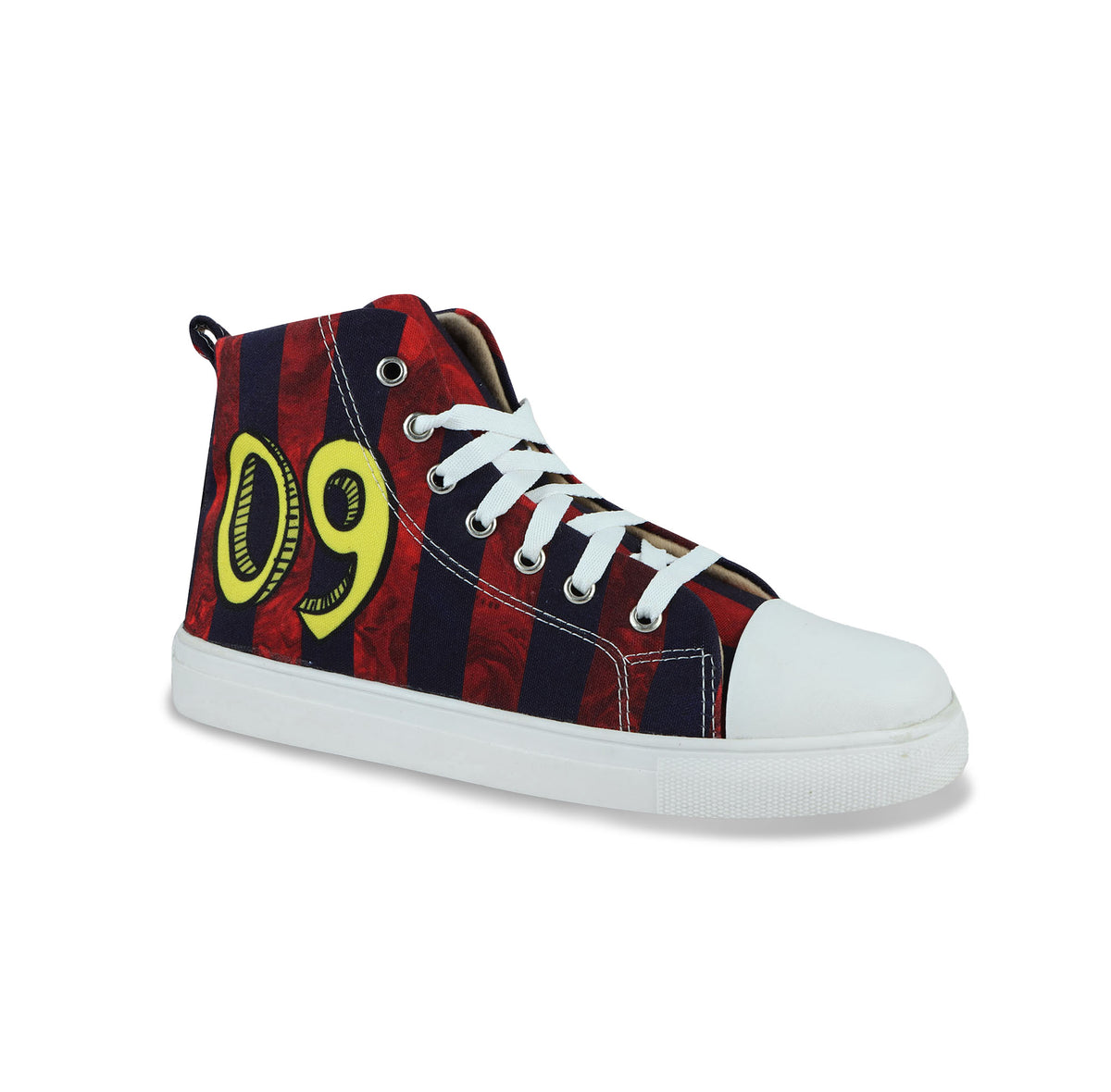 09 Stripes - Women's High-Top Canvas Sneaker
