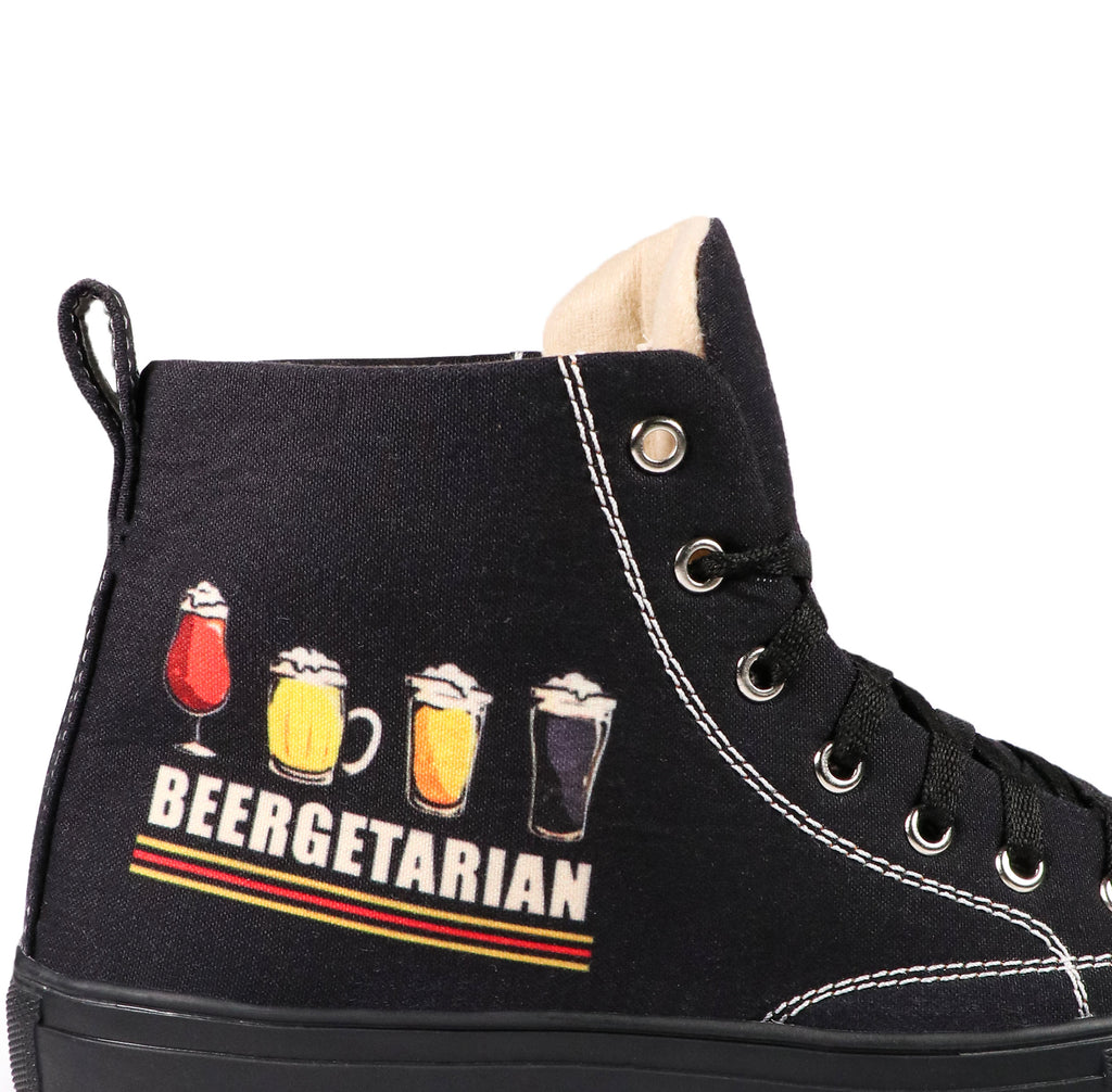 Beergetarian - Women's High-Top Canvas Sneaker