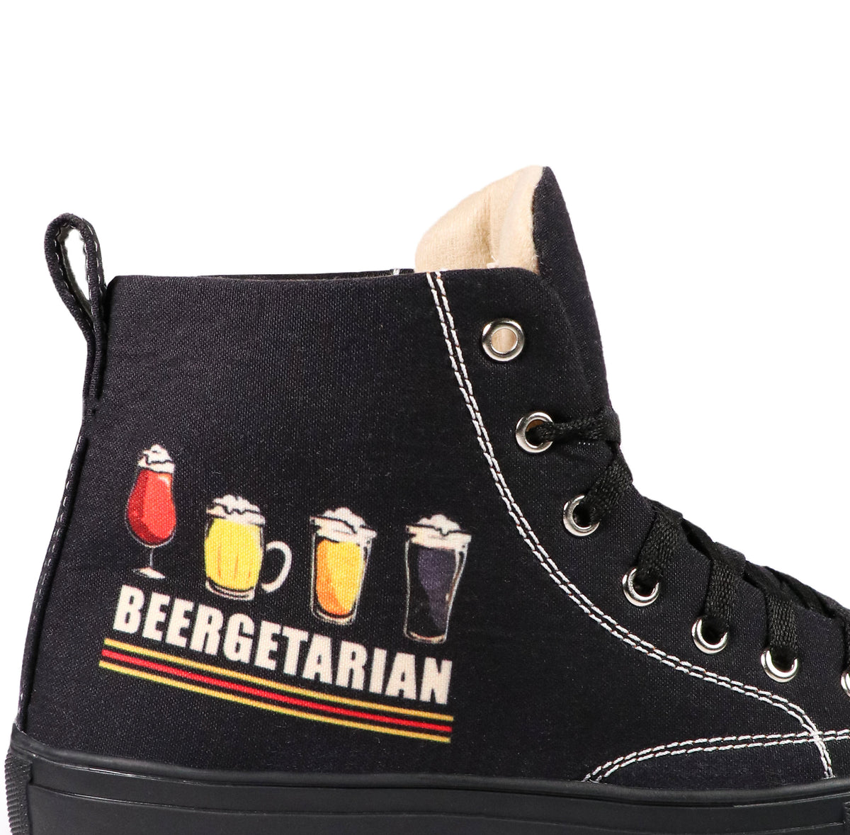 Beergetarian - Women's High-Top Canvas Sneaker