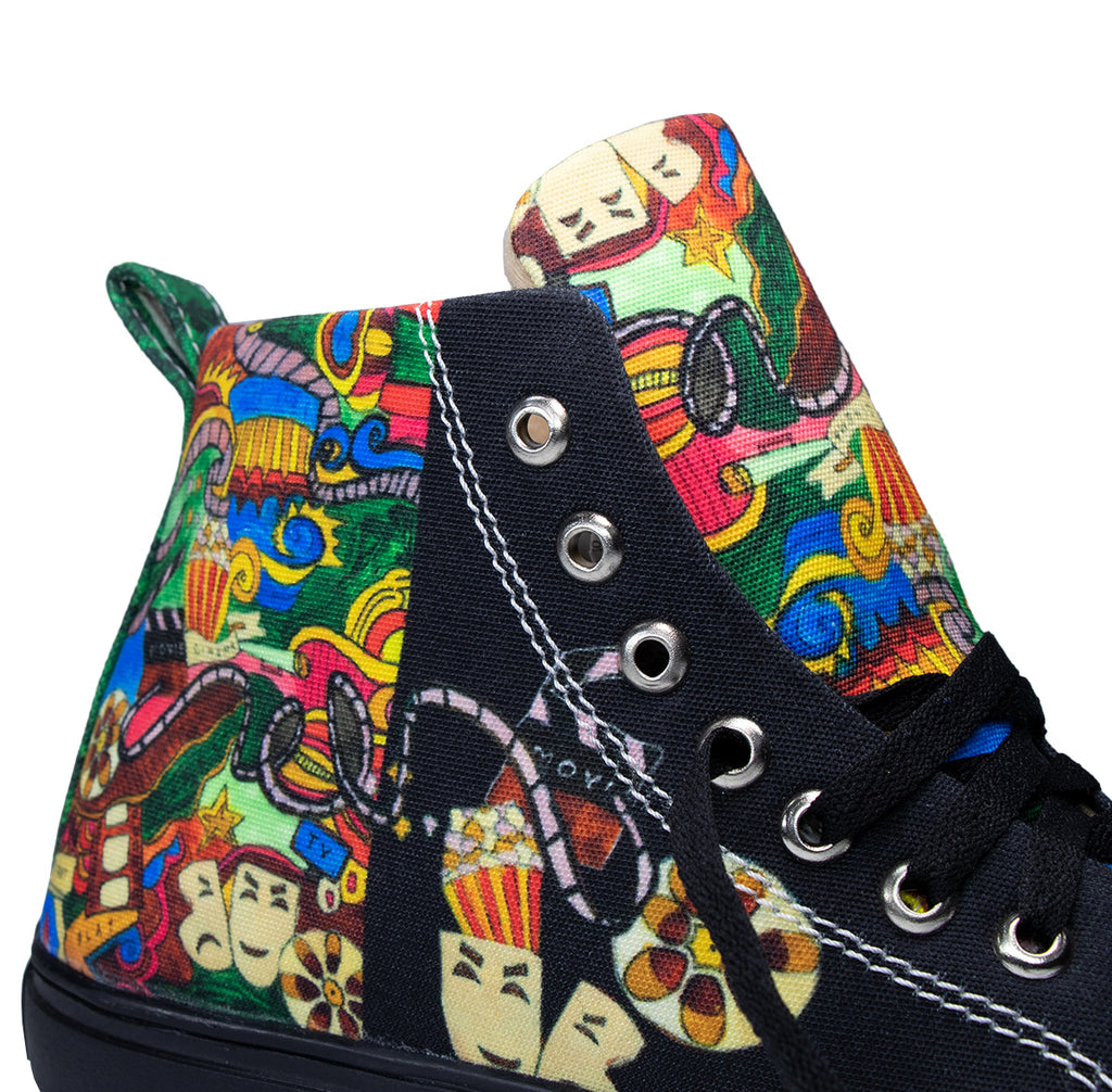 Theatre Art - Men's High-Top Canvas Sneaker