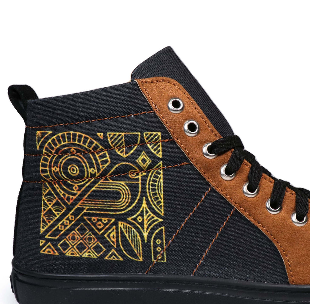Bird Art - Men's High-Top Suede Canvas Sneaker