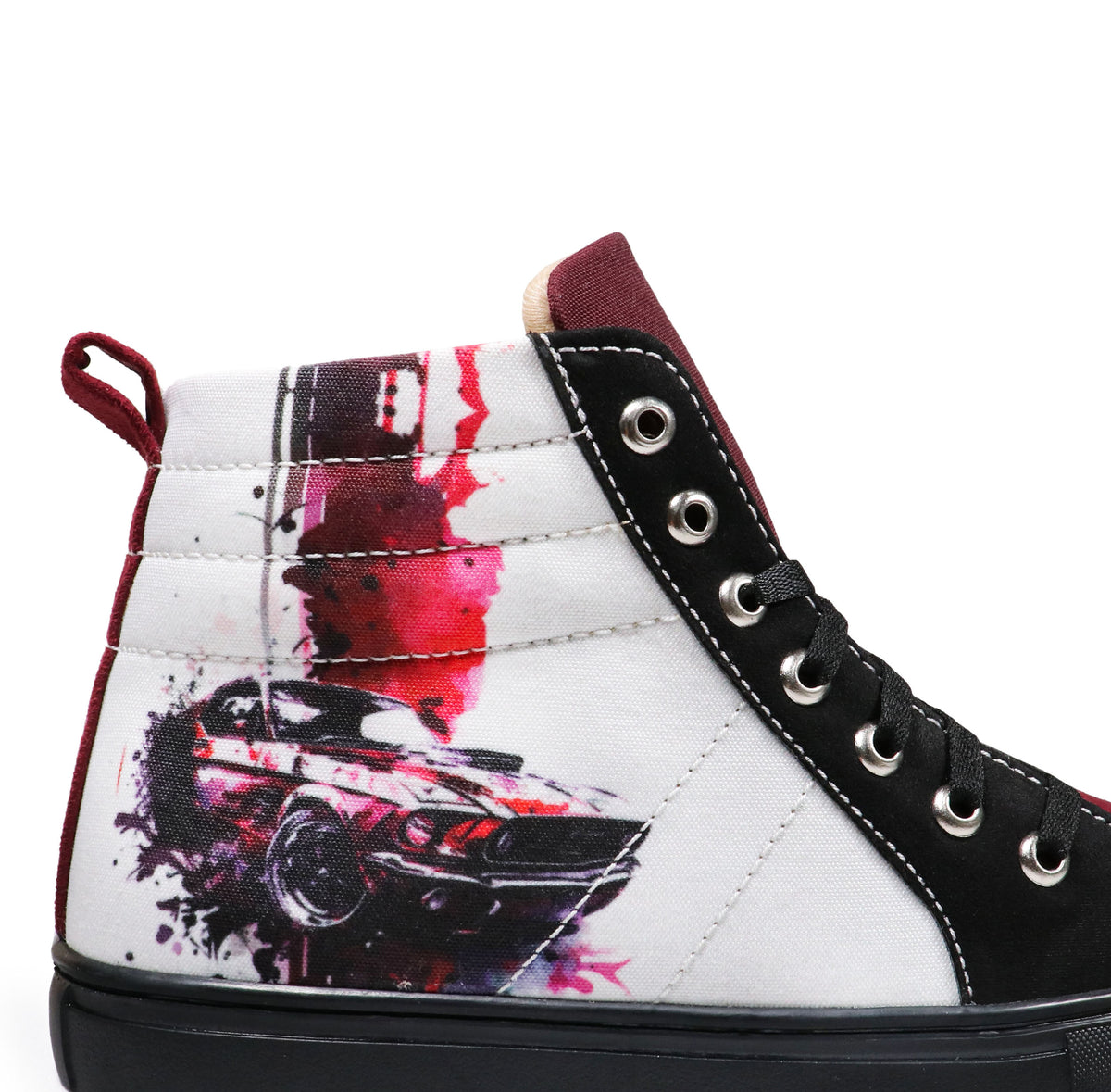 Cherry Car - Men's High-Top Suede Canvas Sneaker