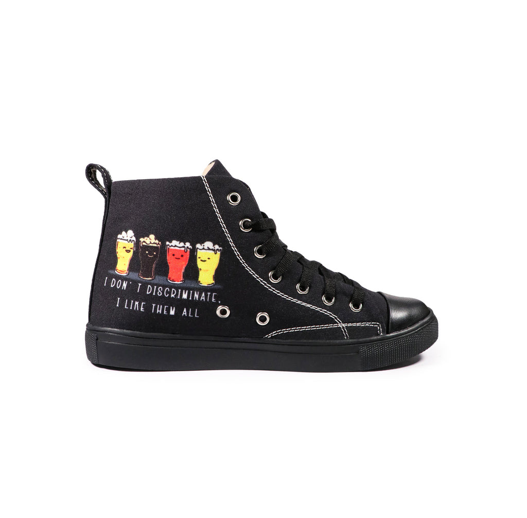 Beergetarian - Women's High-Top Canvas Sneaker