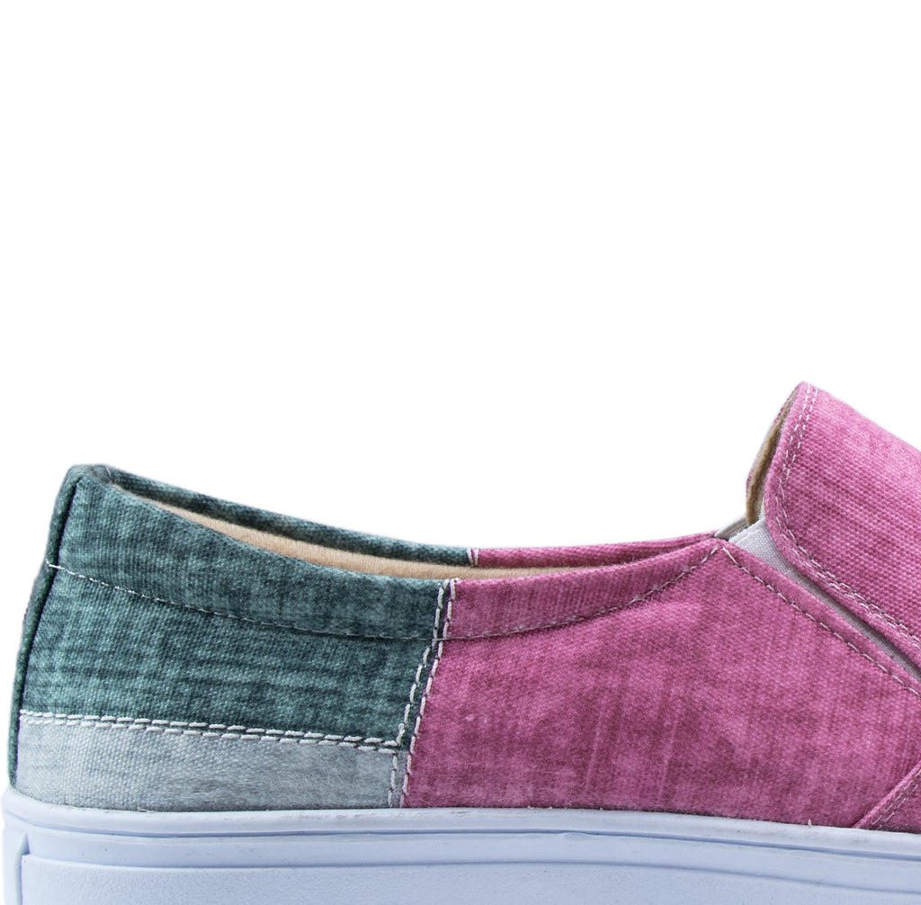Pink & Grey Stitch - Men's Loafer Canvas Sneaker