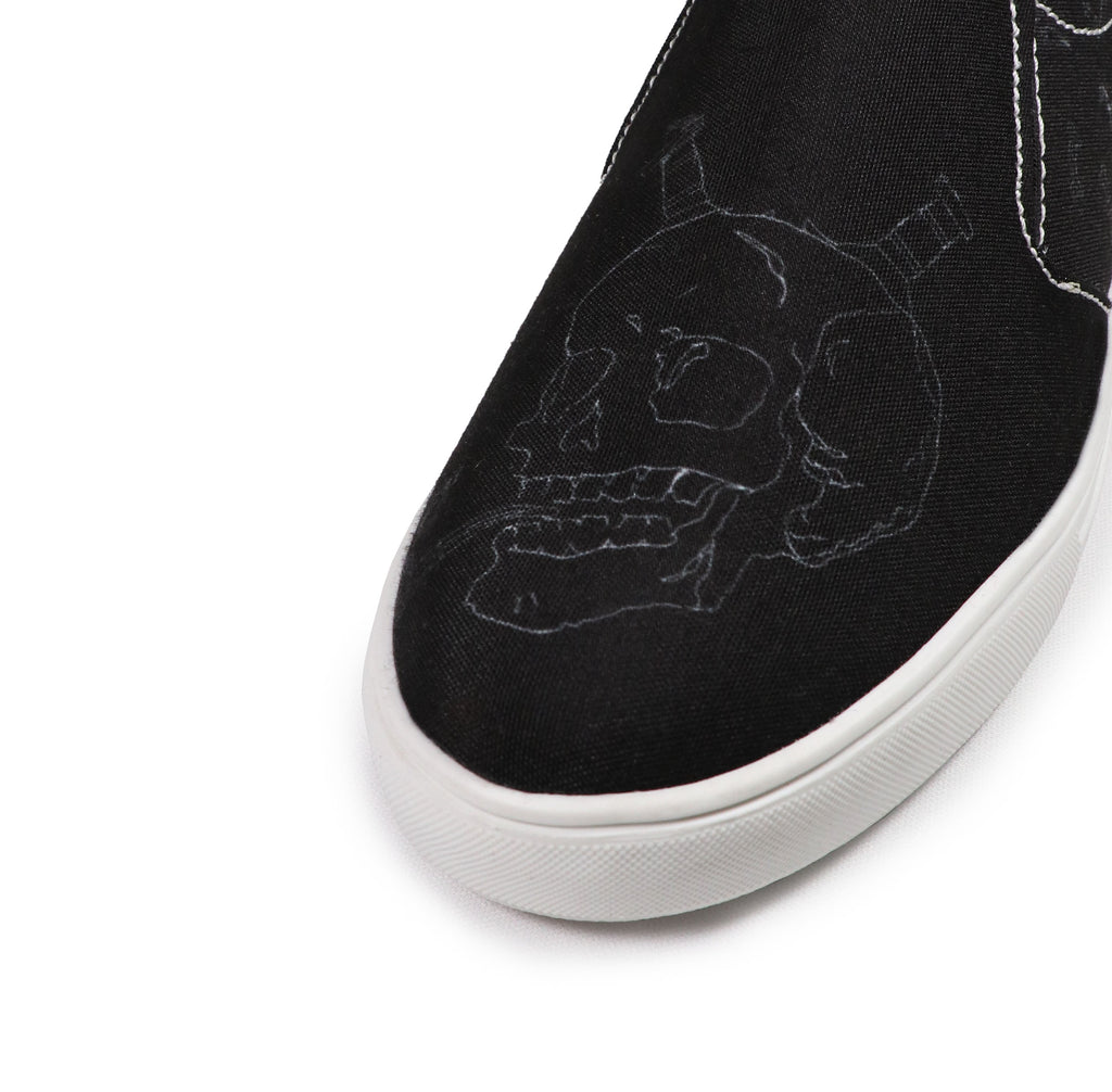 Smoking Skull - Men's Loafer Canvas Sneaker