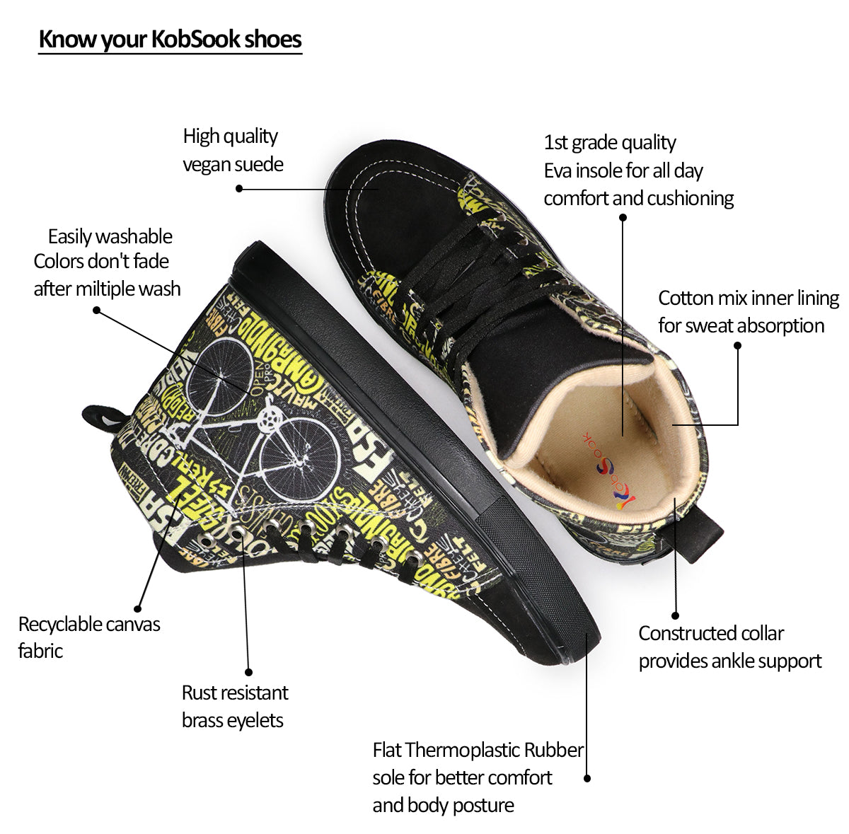 Cycle Kick - Men's High-Top Suede Canvas Sneaker