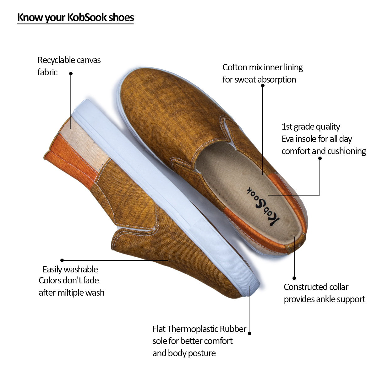 Mustard  Palette - Men's Loafer Canvas Sneaker