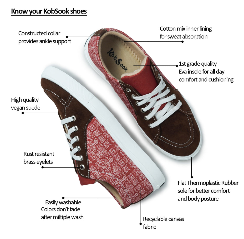 Brown Mask - Men's Low-Top Suede Canvas Sneaker