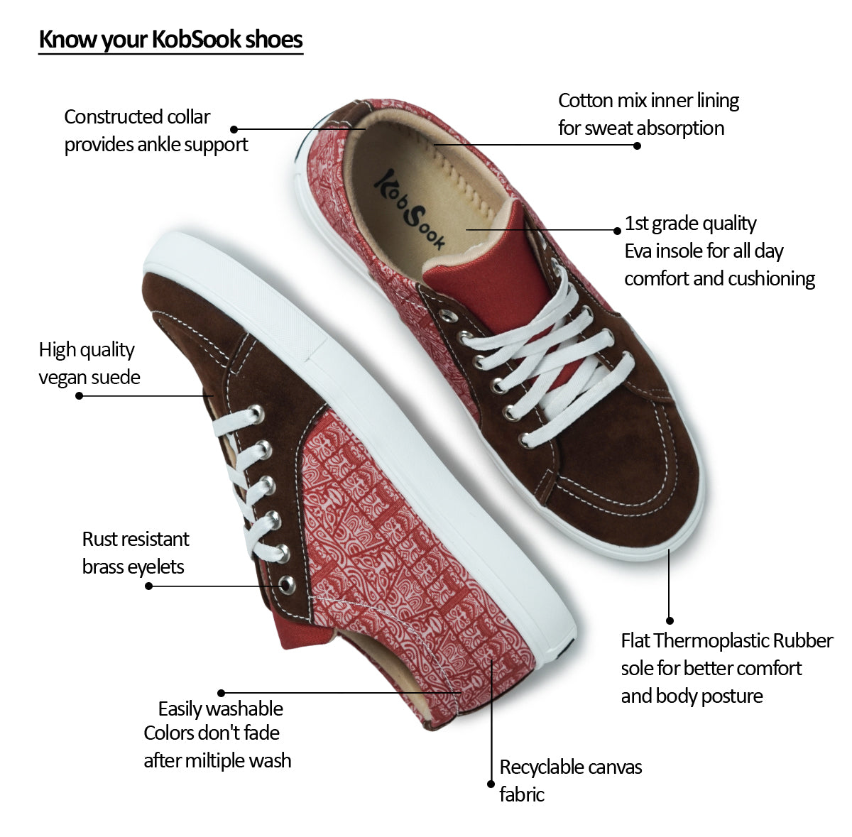 Brown Mask - Men's Low-Top Suede Canvas Sneaker