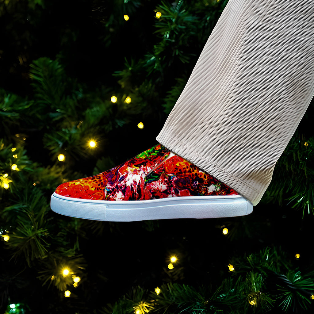 Red Celestial - Men's Loafer Canvas Sneaker