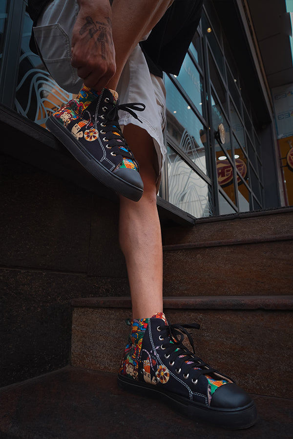 Theatre Art - Men's High-Top Canvas Sneaker