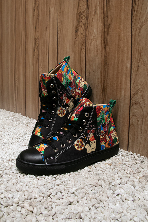 Theatre Art - Men's High-Top Canvas Sneaker